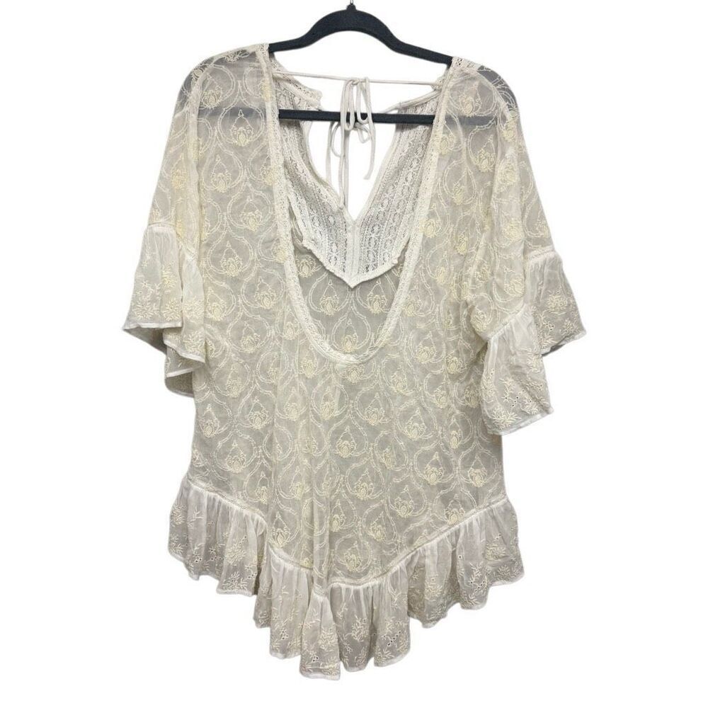 Anthropologie The Deco Tunic Dress in white size small - Picture 5 of 6